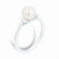 thumbnail image 2 of Elegant AKOYA Pearl And 0.15CT Diamond Engagement Ring, Wedding Ring, Women Anniversary Gift, June Birthstone Ring,Natural Pearl Ring, 2 of 4