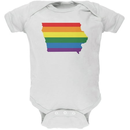 

Iowa LGBT Gay Pride Rainbow White Soft Baby One Piece - 9-12 months