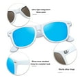 thumbnail image 5 of KANASTAL Polarized Sunglasses for Women Men Square UV400 Protection Retro Trendy Designer Mirrored Sun Glasses for Driving White Frame Blue Lens, 5 of 8