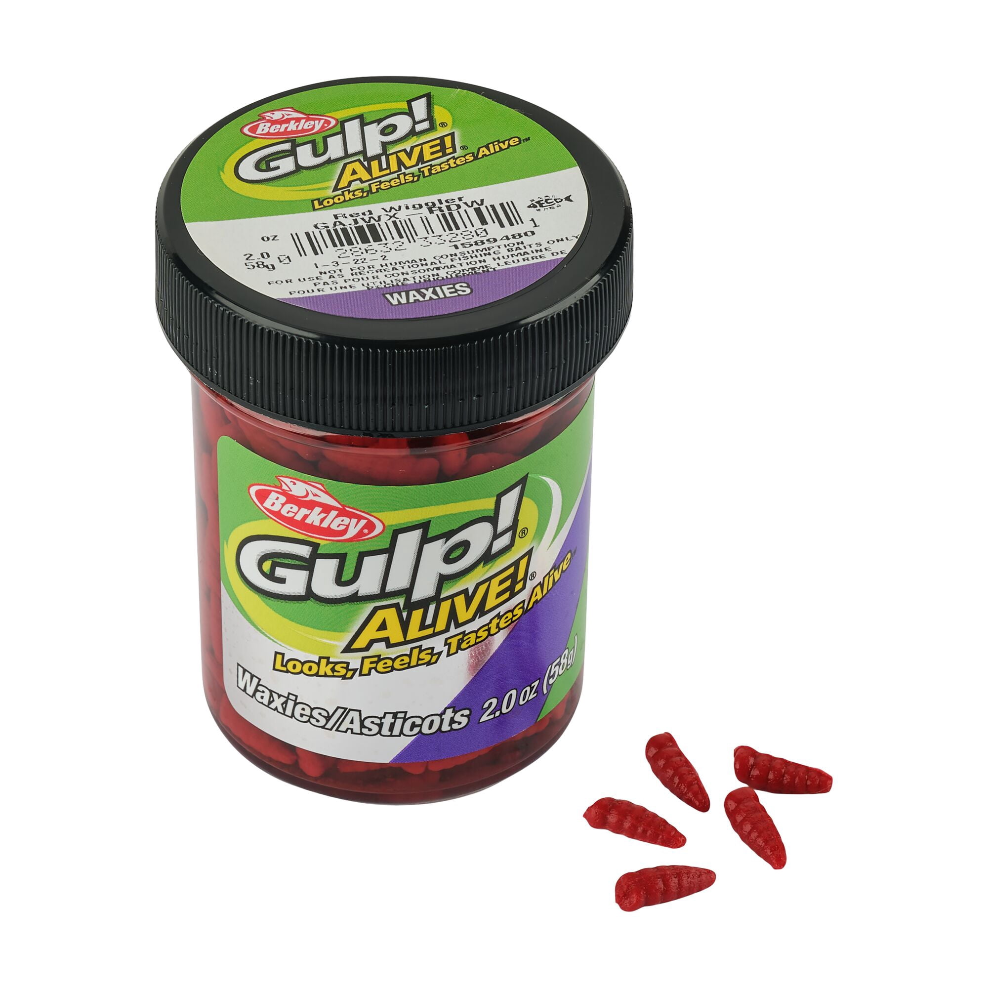 Berkley Gulp! Alive!® Waxies 0.5 in Worms Red Wiggler (1 Count)