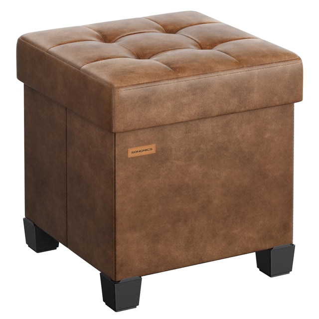 Otomana de almacenamiento SONGMICS Cube, 38 x 38 x 40 cm, 37 L, piel sintética