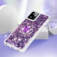 thumbnail image 5 of Glitter Clear Sparkly Bling Case for Motorola Moto G Power 5G 2023, Flowing Liquid Quicksand Cover with Diamond Ring Holder Case for Motorola Moto G Power 5G 2023  Purple, 5 of 14