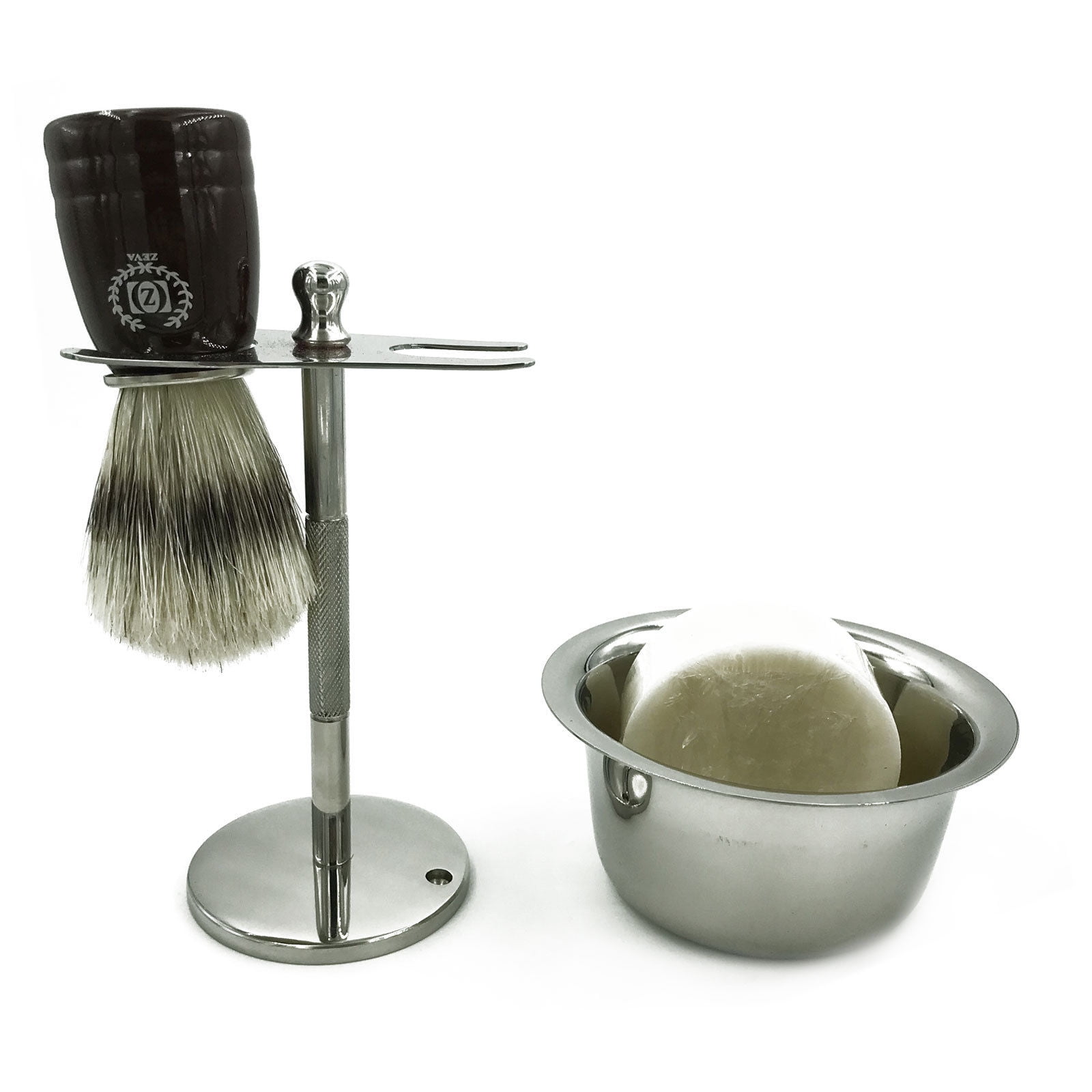 Men Shaving Stand for Razor Pure Bristle Brush Soap Bowl Drip Stand 4