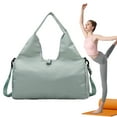 thumbnail image 5 of Women Gym Bag, Large Capacity Fitness Carrying Tote with Wet Dry Pockets, Portable Fashion Yoga Mat Holder with Shoe Compartment for Travel Sports, 5 of 9