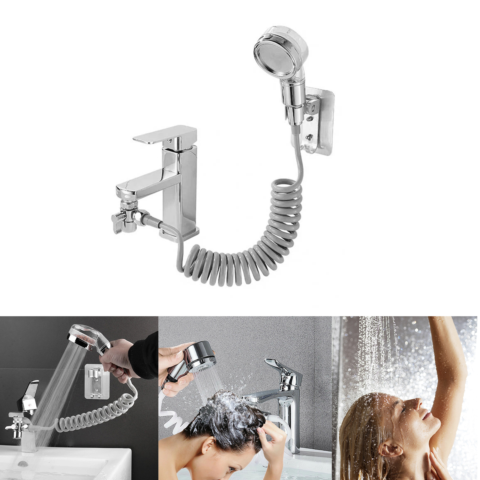 Sink Faucet Hose Spray Attachment,Rinser Aerator and Hand Shower Faucet Attachment with Hose for  Hair Washing,Pet Bath Spray, Dog Shower,By TWSOUL