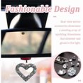 thumbnail image 3 of OLIVE- Car Heart Hanging Accessories With Rhinestone, Cute Rear View Mirror Accessories, 3 of 6