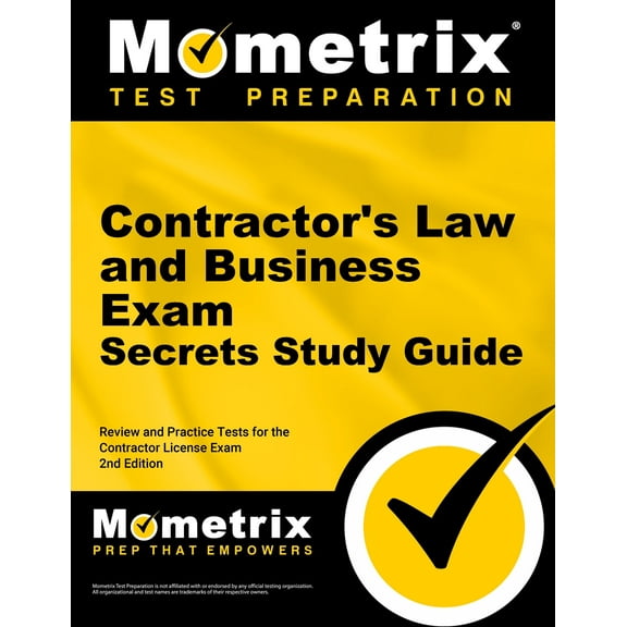 Contractor's Law and Business Exam Secrets Study Guide: Review and Practice Tests for the Contractor License Exam [2nd E, (Paperback)