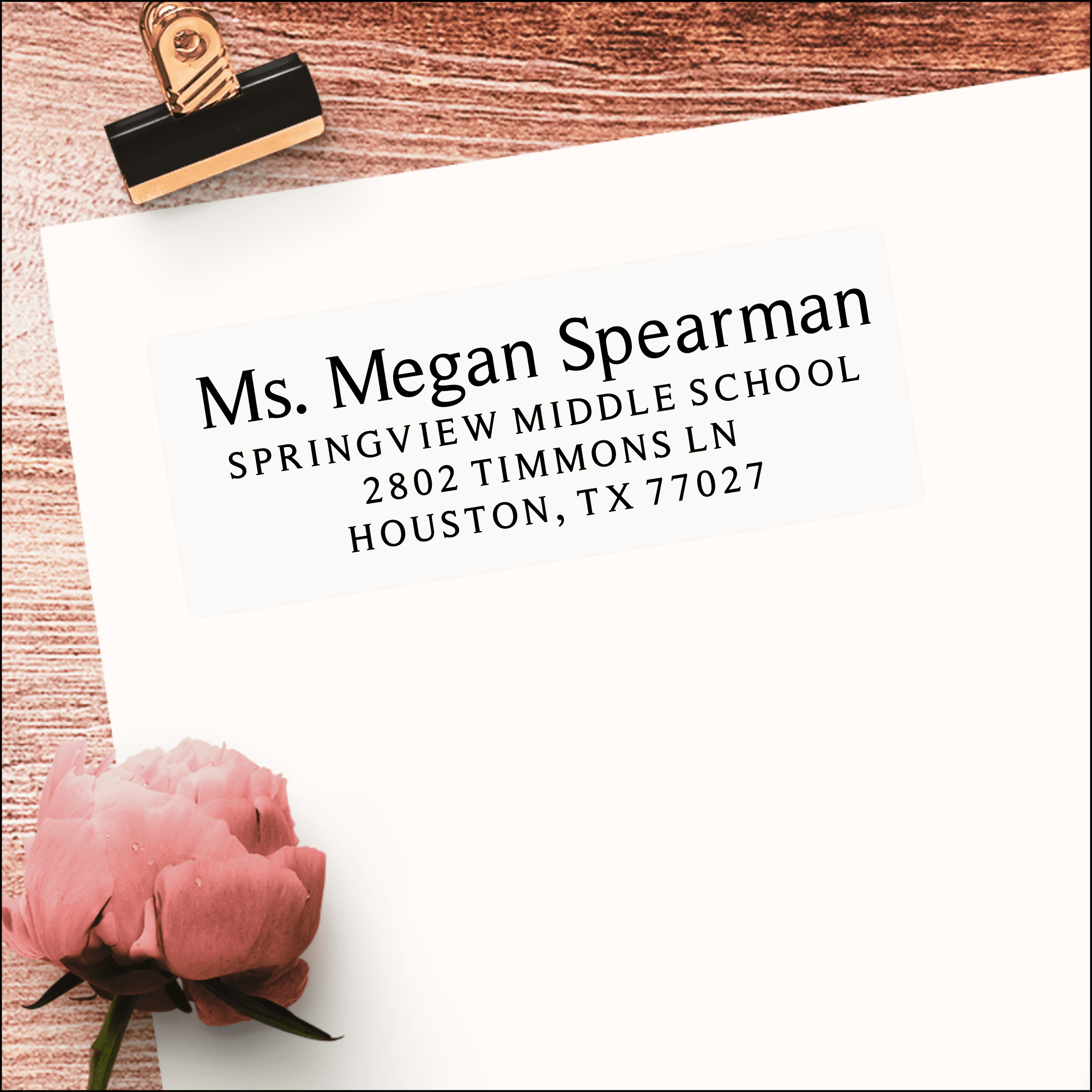 Clear Return Address Labels - Custom Printed Mailing Stickers, Frosted Transparent Return Address Label Sheets - Professional, Business, 4 Lines, 150 Labels