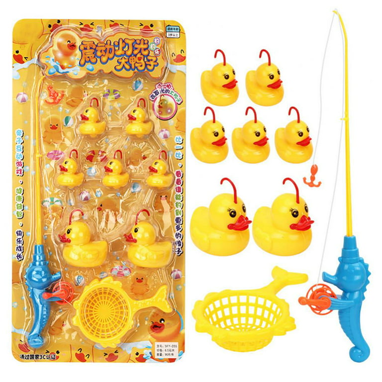 GYRATEDREAM Fishing Pool Toys Game for Kids - Water Table Bathtub Kiddie  Party Toy with Pole Rod Net Plastic Floating Duck