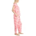 thumbnail image 3 of Hanes Women's New Mood Sleep and Lounge Pajama Set , Pink Vines, Large, 3 of 5