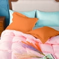 thumbnail image 4 of NTBAY 100% Brushed Microfiber Euro Pillow Shams Set of 2, Super Soft and Cozy European Throw Pillow Covers, Wrinkle, Fade, Stain Resistant Square Pillow Cases, 26"x26", Orange, 4 of 5