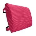 thumbnail image 1 of Hearts Lumbar Pillow, Pastel Heart Shaped Spots Valentine Gift Wrapping Pattern Dotty, Soft Back Cushion for Office Chairs with Adjustable Straps, 14" x 13", Dark Pink and Coral, by Ambesonne, 1 of 7