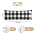 thumbnail image 2 of Naloa Black White Plaid Super Soft 20x60 Body Pillow Case,Long Side Hidden Zipper（PILLOWS ARE NOT INCLUDED）, 2 of 6