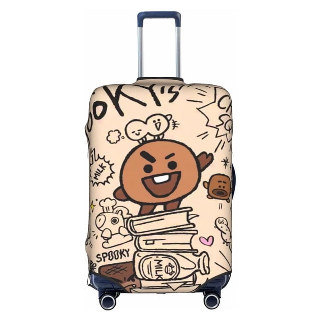 BTS BT21 Engrosado Cubierta De Equipaje 18/24/28/32 Pulgadas Alta Elástica Maleta De Viaje Spandex Protectora