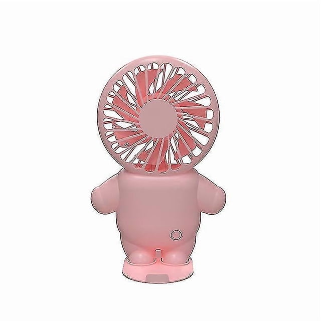 Pink Color Mini Pocket Small Fan Handheld Electric Fan Cartoon Portable Spaceman Small Fan