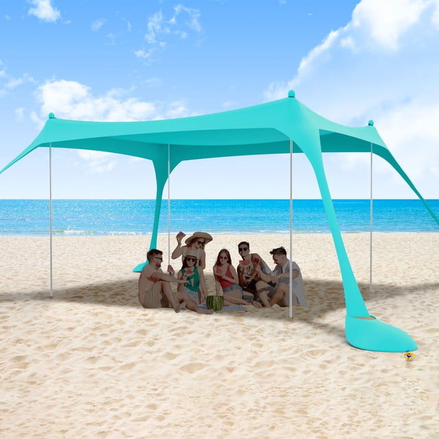 Carpa de playa ihuan 305 x 305 cm UPF50+, refugio exterior para 8 personas