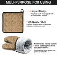 thumbnail image 7 of Brown Christmas Pattern Kitchen Oven Mitt and Pot Holder Sets 4 Pcs for Baking, Cooking and Grilling, Heat Resistant Up To 392 °F, 7 of 7