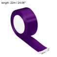 thumbnail image 2 of Unique Bargains 1.5 Inch Wide 24 Yards Satin Ribbon, Double Face Solid Crafts Roll for Party Home DIY Wrapping Decoration, Purple, 2 of 6