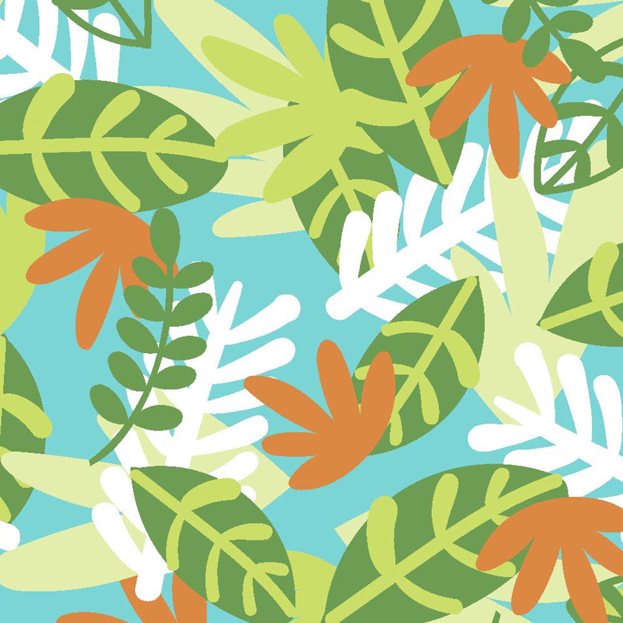 Create It 44" 100% Cotton Foliage Sewing & Craft Fabric 8 Yard Bolt, Turquoise