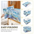 thumbnail image 2 of Yayeee Collapsible Storage Bin with Lid Fabric Closet Decorative Basket with Handles, Crystal Ocean, 2 of 7