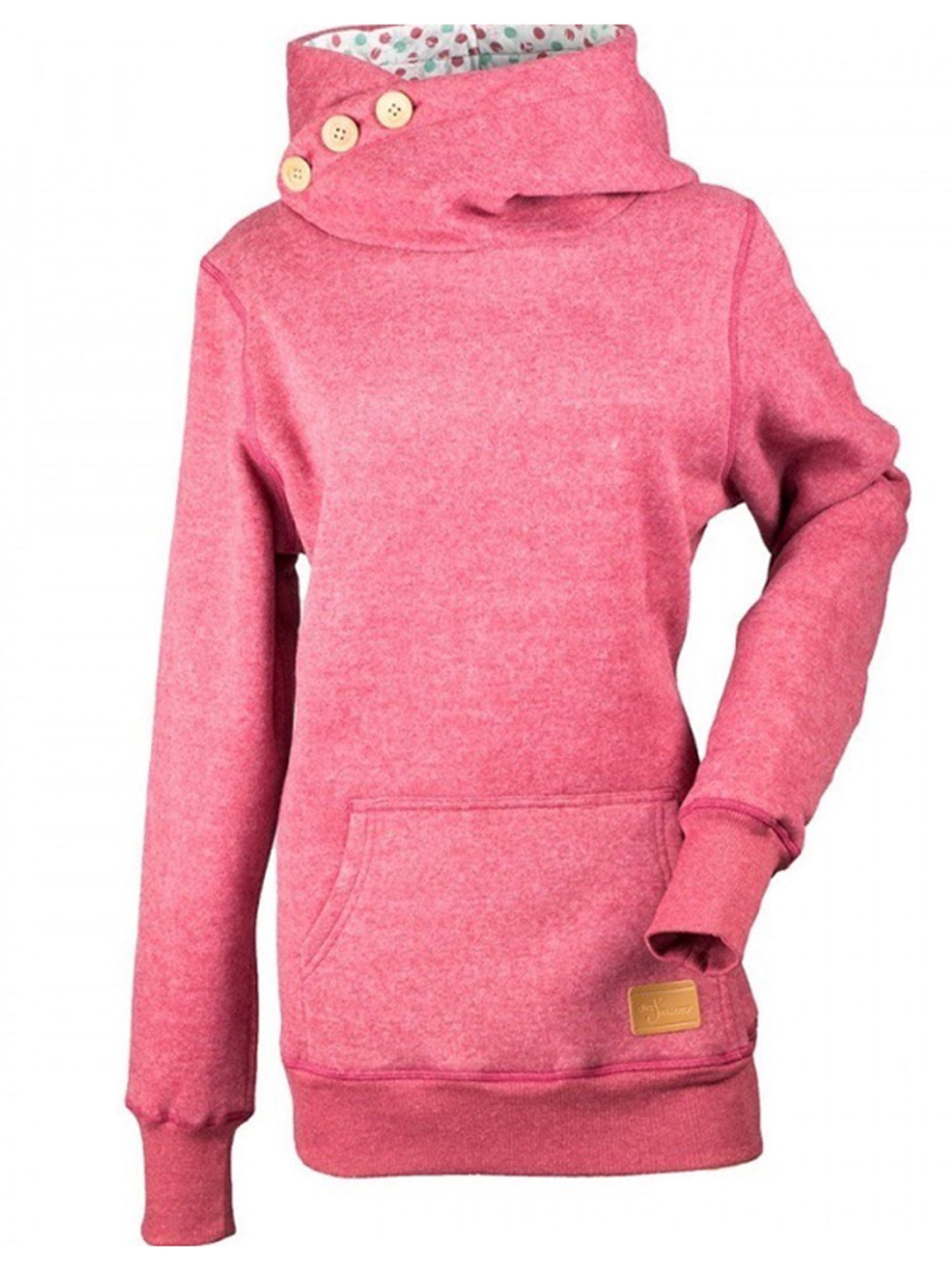 high neck hoodie women's