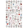 thumbnail image 1 of Valentine nail art stickers Love Letter Red Hot Kisses Peace Dog Love Full Sheet Nail Art Stickers Decals, Great for Valentines Day, Hearts , I Love You, 1 of 1