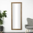 thumbnail image 2 of DecMode 27" x 72" Brown Tall Wall Mirror with Layered Beaded Frame, 2 of 10