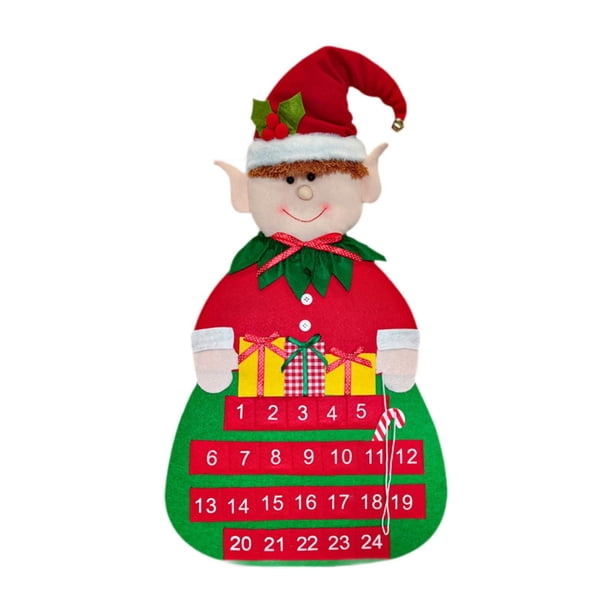 Calendario de Adviento de Navidad 2024, adornos, regalos, accesorios fotográficos, suministros para fiestas, decoración colgante, calendario navideño Chico