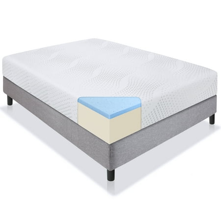 Best Choice Products 10in Twin Size Dual Layered Gel Memory Foam Mattress w/ CertiPUR-US Certified