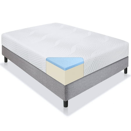 Best Choice Products 10in Twin Size Dual Layered Gel Memory Foam Mattress w/ CertiPUR-US Certified Foam