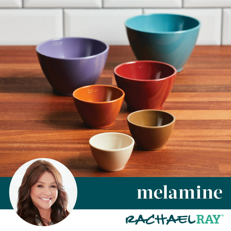 Rachael Ray Cucina Melamine Nesting Measuring Cups, 6-Piece, Assorted  Colors 