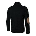 thumbnail image 4 of Puntoco Mens Quarter Zip Sweatshirt Long Sleeve Pullover 1/4 Zip Up Golf Shirt for Men Winter Fleece Lined thermal Sweater Winter Clothing for Men Black L(L), 4 of 4