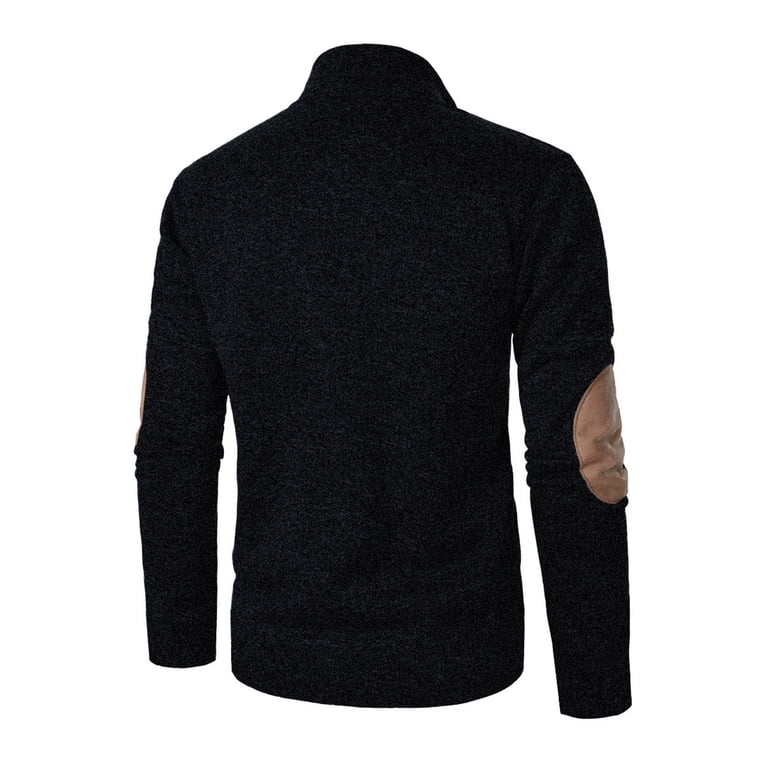 jobturf Mens Sweatshirts Quarter Zip Stand Collar Long Sleeve
