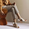 thumbnail image 6 of SACFOF Womens Fashion Wedge High Heels Hollow Out Sandals Open Toe Back Zipper Summer Shoes, 6 of 6