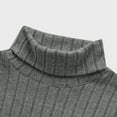 thumbnail image 5 of TrdSipl Men's Casual Slim Fitted Basic Tops Knit Lightweight Turtle Neck Pullover Sweater Winter Warm Undershirts Dark Gray 1 M, 5 of 8