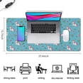 thumbnail image 5 of Long Mouse Pads for Desk,Blue Cartoon Unicorn Flower Leaf Pattern Desk Mats on Top Of Desks, Desk Mouse Pad Extra Large with 3mm Non-Slip Base and Stitched Edge for Gaming,Office,Work,Home 35.4"x15.7", 5 of 6