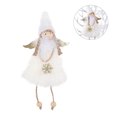 thumbnail image 4 of Pedante del festival del terciopelo de la decoración colgante del ornamento de la muñeca de la Navidad para el hotel casero, blanco Vogacara HA001209-01, 4 of 6