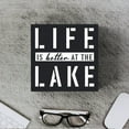 thumbnail image 4 of Zomyto 5"x5" Funny Lake House Wooden Box Sign Plaque Life is Better at the Lake Wood Box Sign, 4 of 6