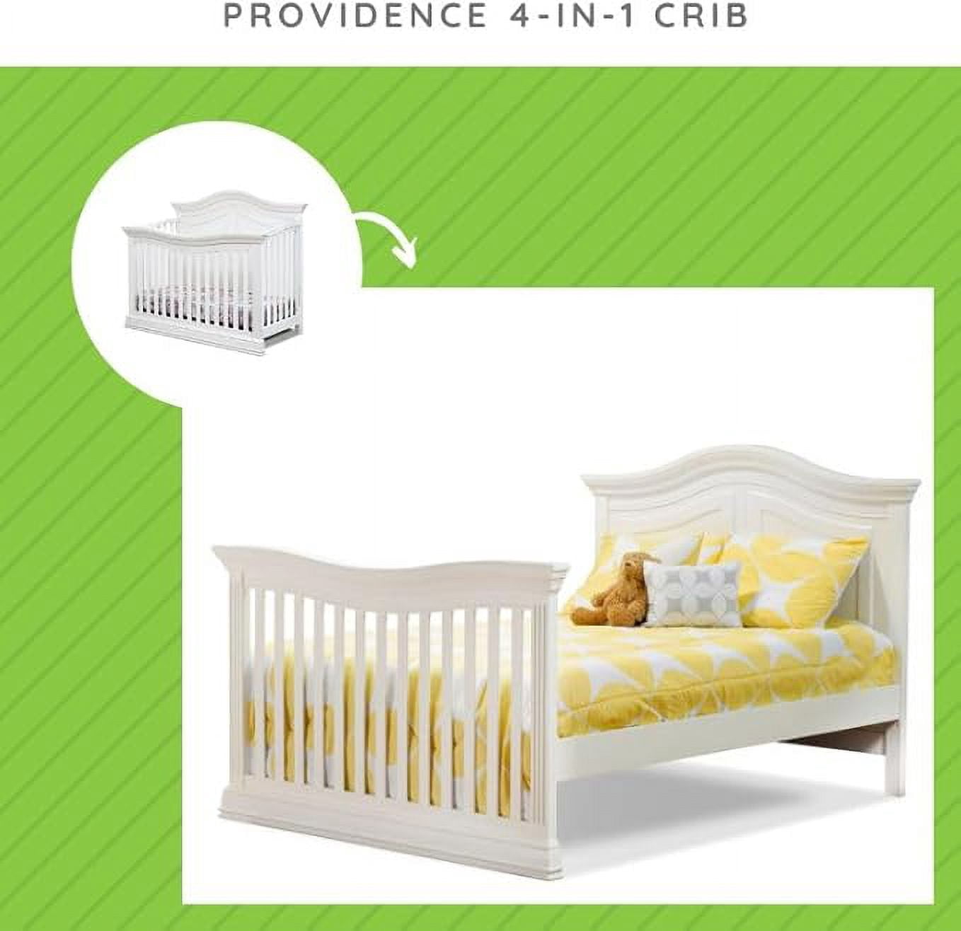 Full-Size Conversion Kit Bed Rails for Sorelle Cribs (White, Model #215)