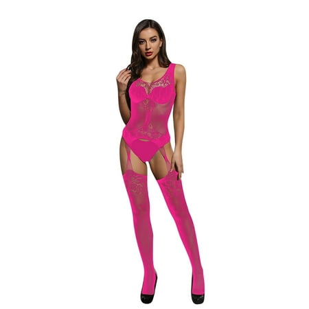 

Aodong Lingerie For Women Pajamas for Women Back Opening Women Lingerie Sleepwear Nightwear Body Stocking Bodysuit Sheer Lingerie