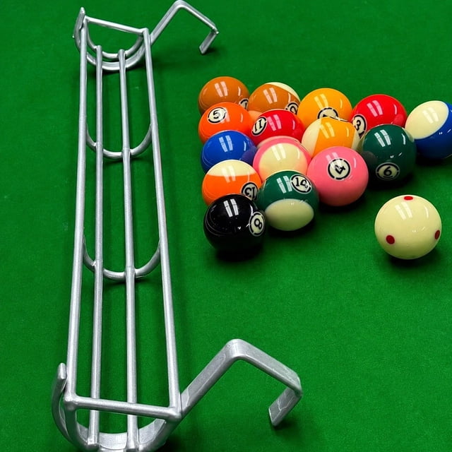 Quzzie Billiards Ball Holder Boasting Space Efficient Design Snooker Storage Rack Essential Pool Ball Holder Practical Billiards Accessory Made From Metal An Silver