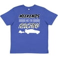 thumbnail image 3 of Inktastic Weekends Are for Racing Race Car Silhouette and Racing Flag Youth T-Shirt, 3 of 5