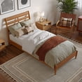 thumbnail image 4 of Savannah Twin XL Solid Wood Low Profile Platform Bed in Light Toffee, 4 of 14