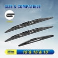 thumbnail image 2 of Windshield Wipers Replacement for Jeep wrangler JK 2008-2018,Jeep wrangler 2007-2017 Premium All-Weather Front & Rear Wiper Blades 15"+15"+13"-OEM Original Factory Quality(Set of 3), 2 of 9