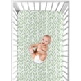 thumbnail image 4 of Sweet Jojo Designs Sunflower Green and White Fitted Crib Sheet, 4 of 6
