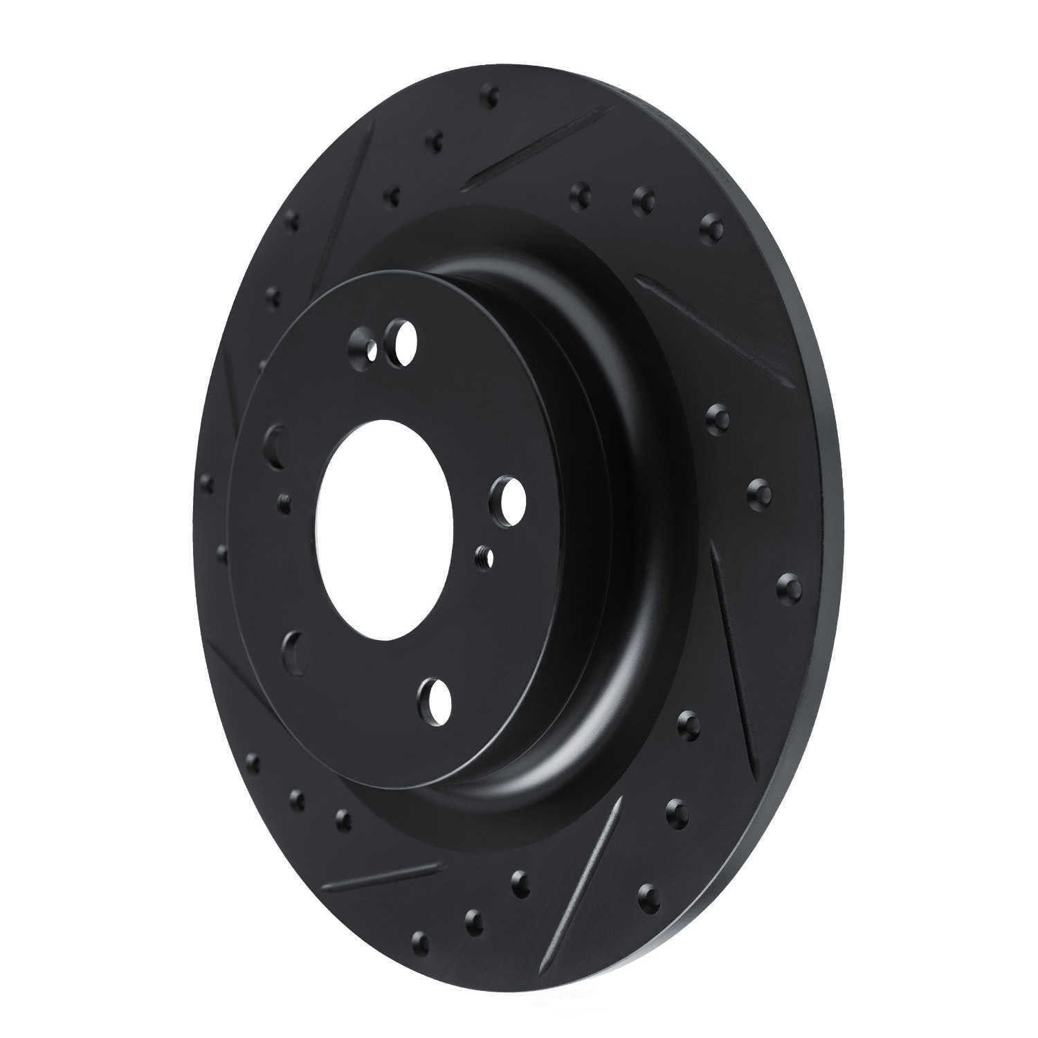 Dynamic Friction Company 633-59067L DFC Brake Rotor - Drilled And Slotted - Black
