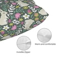 thumbnail image 3 of Pofeuu Retro Bunny Floral Print Polyester Microfiber Plush Pillowcases, Super Soft and Cozy Pillow Case Covers with Envelop Closure（Pillow core not included）-14"x20", 3 of 6