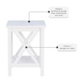 thumbnail image 4 of Riverbay Furniture Table d'Appoint en Bois, Blanc Antique, 4 of 12