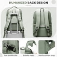 thumbnail image 6 of SYCNB Waterproof Lightweight Travel Backpack for Women, Laptop Backpack with Charging Port for College Student, Airline-Approved Carry On Backpack, Personal Item Travel Bag with Shoe Pouch Gray Green, 6 of 8