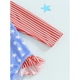 thumbnail image 6 of Bagilaanoe 4th of July Newborn Baby Girl One-Piece Swimsuit Striped Star Long Sleeve Zipper Rashguard Swimwear 3M 6M 12M 18M 24M 3T Kids Independence Day Bathing Suit, 6 of 8
